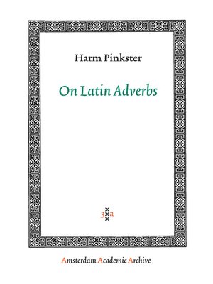 cover image of On Latin Adverbs